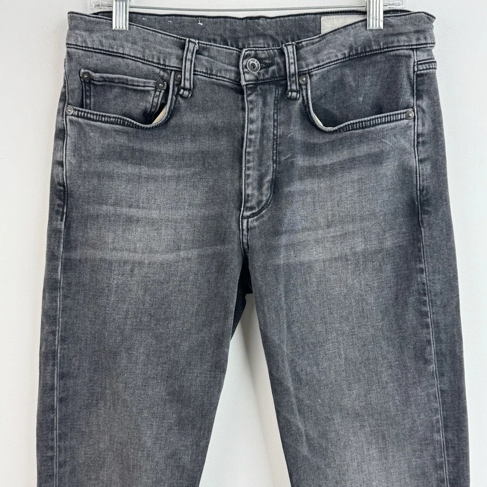 Rag & Bone Slim Jeans Mens 30x32 Gray Fit 2 Tapered Dark Wash Stretch Denim